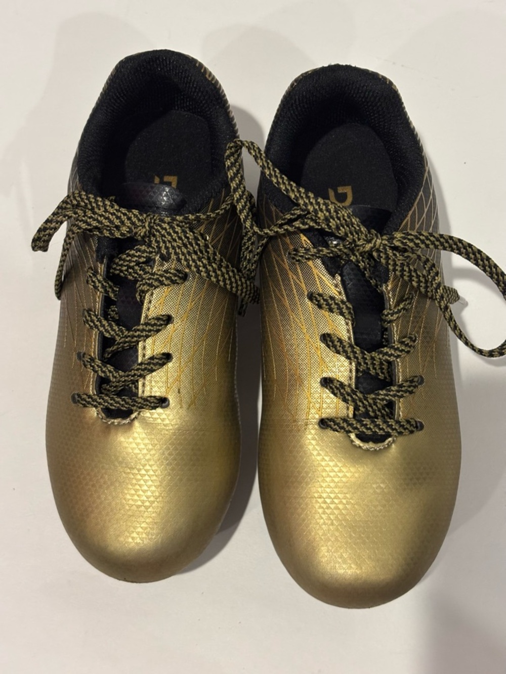 DSG Kids Gold and Black Athletic Shoes Cleats Size 11